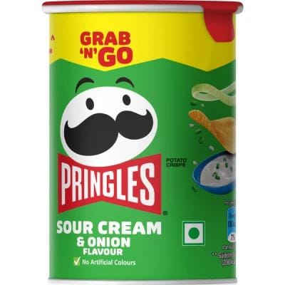 Pringles Sour Cream and Onion Potato Chips Can