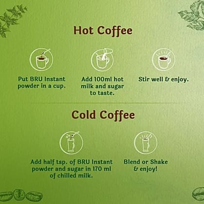 BRU Instant Coffee Powder - Rich Aroma Granules, 100 g Bottle