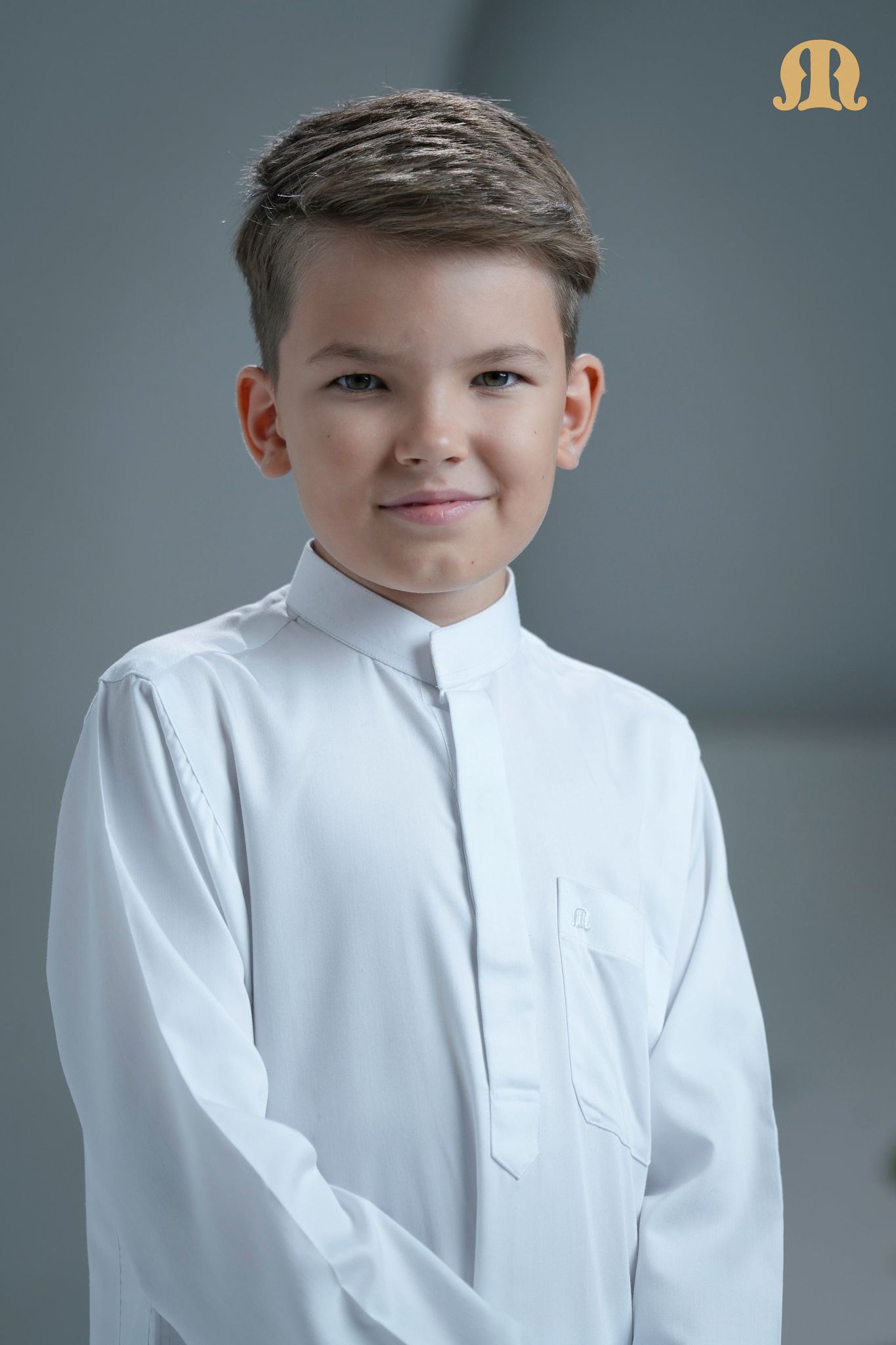 Kurvig Saudi White Boys Thobe-B1