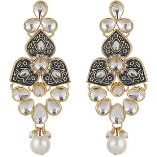 Triple Triangle Traditional Enamle Earrings Golden Black Alloy Copper Material Earrings for Women's Fashion Jewelry