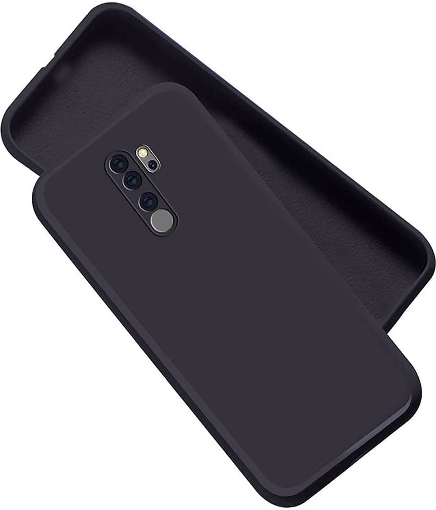 ZAMN - Black Silicon Plain Cases Compatible For Xiaomi Redmi Note 8 Pro ( Pack of 1 )