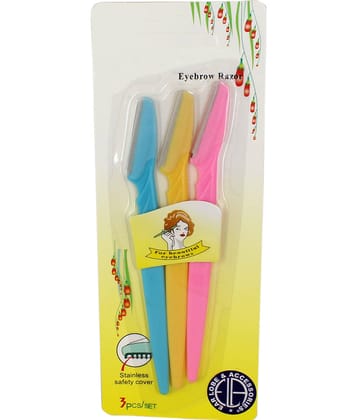 Ear Lobe & Accessories Eyebrow Razor Pack of 3pcs Disposable Razor 3 Pcs