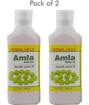 Herbal Hills Amla Swaras or Juice Liquid 500 ml Pack Of 2