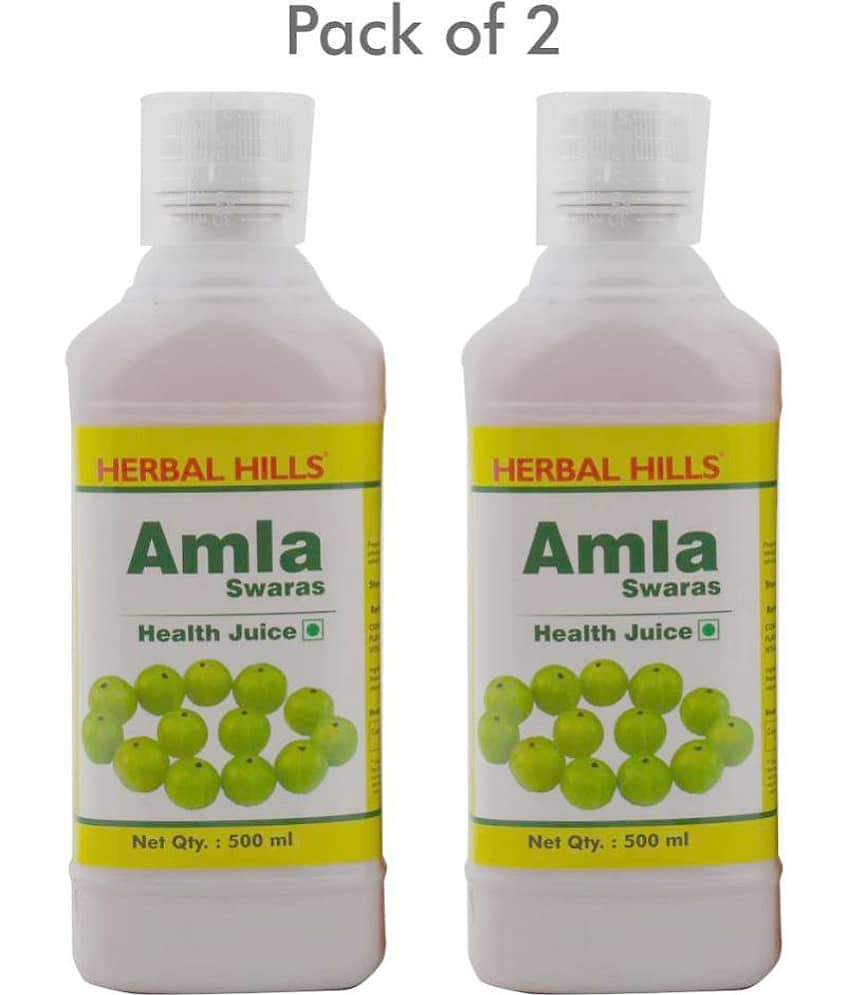 Herbal Hills Amla Swaras or Juice Liquid 500 ml Pack Of 2