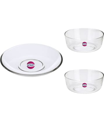 Somil 3 Pcs Glass Dessert Bowl 350 mL
