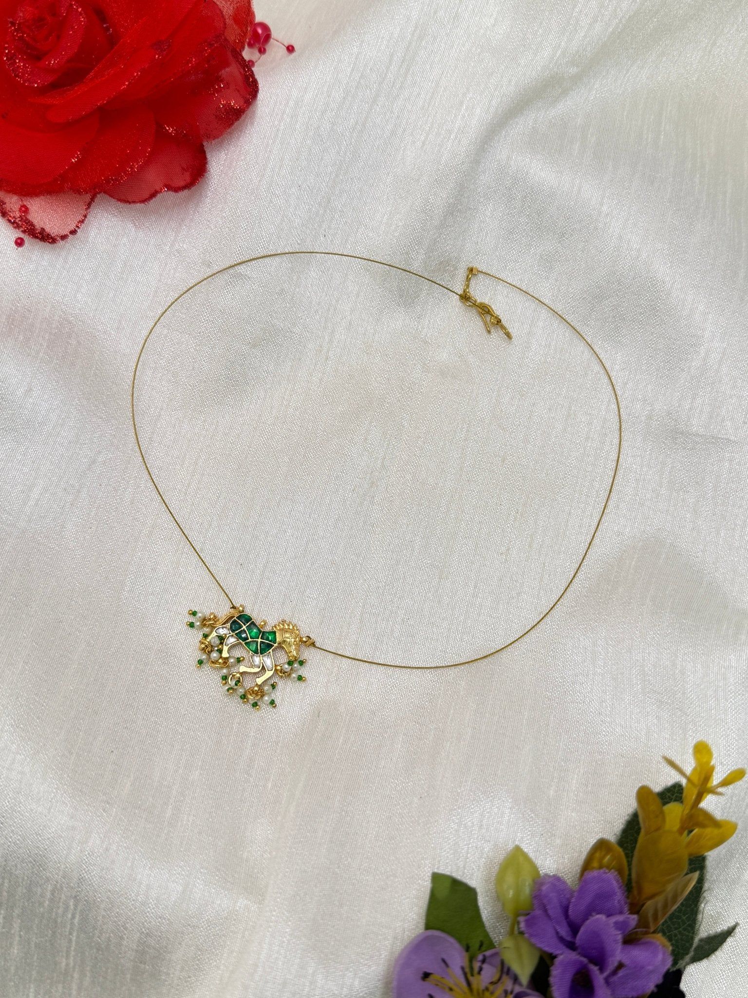 Invisible Chain Jadau Necklace 190