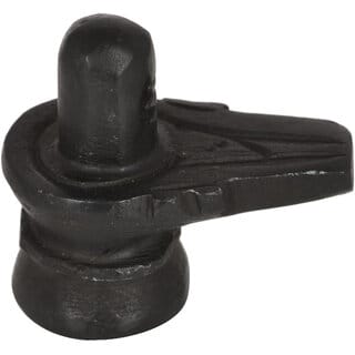 Jinanshi Fashion Pure Black Marble Shivling Lord Shiva Lingam God Shiva Lingam (6 x 3.5 x 6 Cm)For Protection Wealth Pr