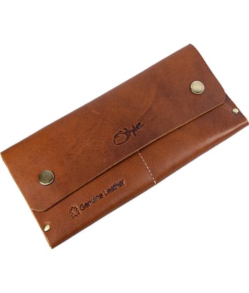 STYLE SHOES Leather Tan Women's Bi Fold Wallet ( Pack of 1 )