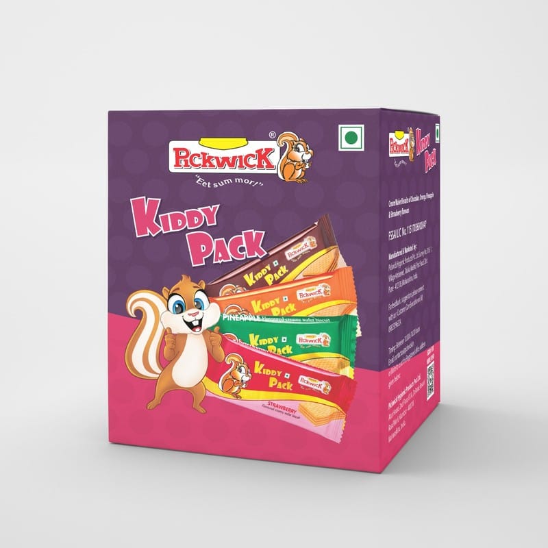 Pickwick Kiddy Pack Strawberry Flavoured Wafer Biscuits 22g X 18 packs