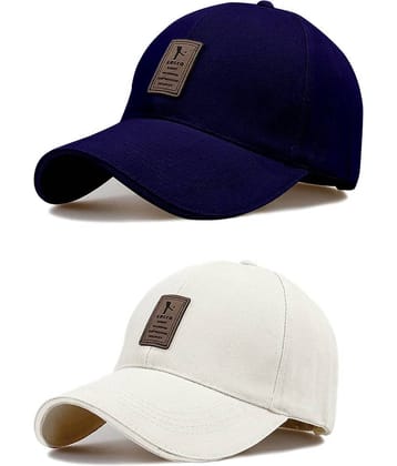 Alamos Pack of 2 Cotton Men's Cap ( Blue )