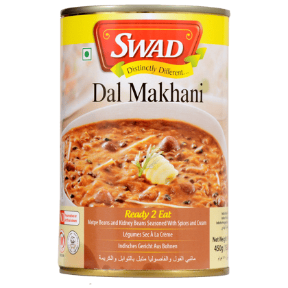 Swad Ready to Cook and EatDal Makhani Instant Mix Vegetarian Heat & Eat with No Added Preservative - 450 Grams (Pack of 3)