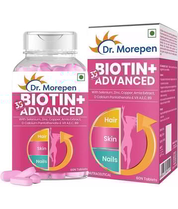Dr. Morepen Biotin+ Advanced for Hair Growth, Skin & Nails Health (60 Tablets)