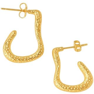 kimti 18K Gold Plated Huggies Earrings