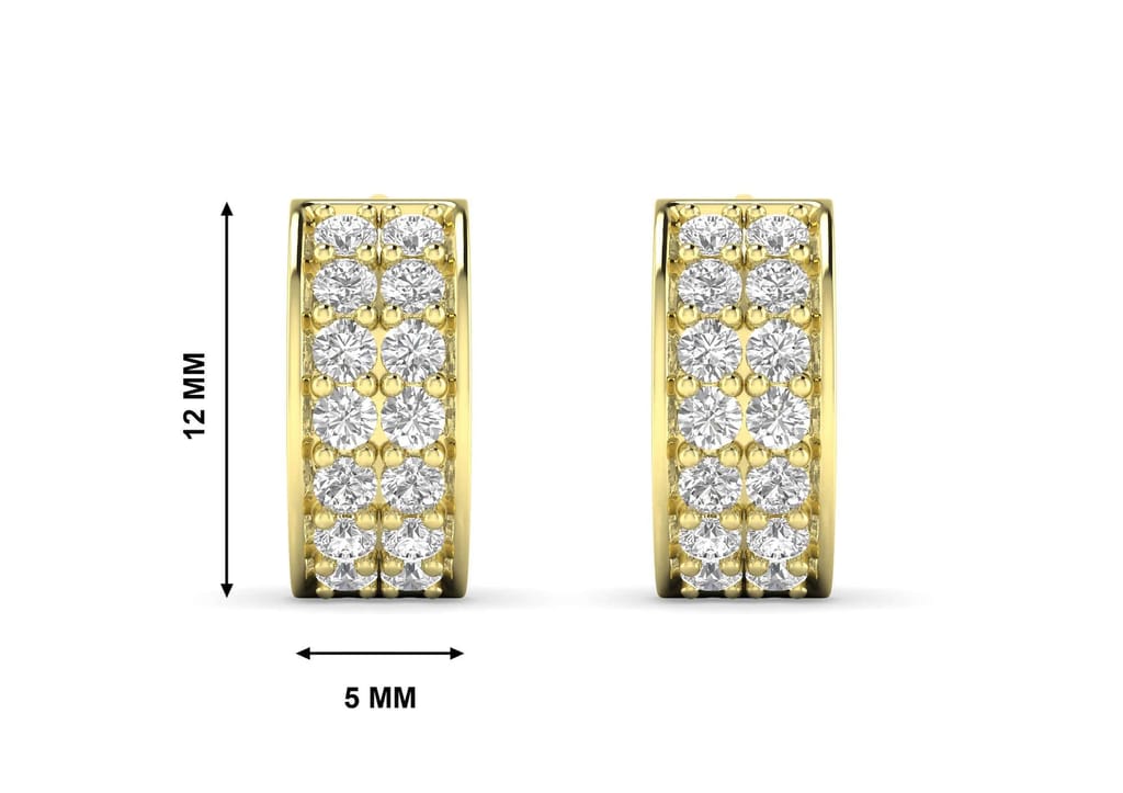 Two Line Boxed Hoop Earrings