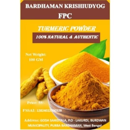 Bardhaman Krishiudyog FPC 100% Natural Turmeric Powder 100g - 100 gm