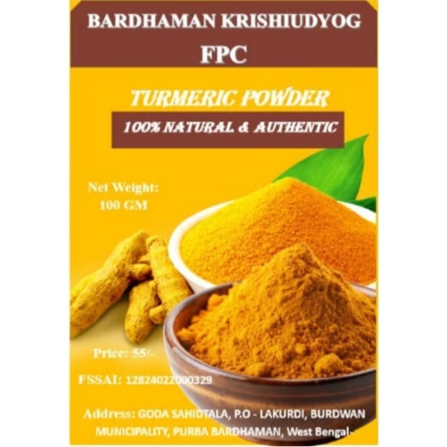 Bardhaman Krishiudyog FPC 100% Natural Turmeric Powder 100g - 100 gm