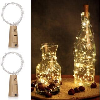 10 LED Bottle Cork Lights 6m Battery Operated Mini Copper Wire String Decorative Fairy Light DIY Festive Decor for Diwal