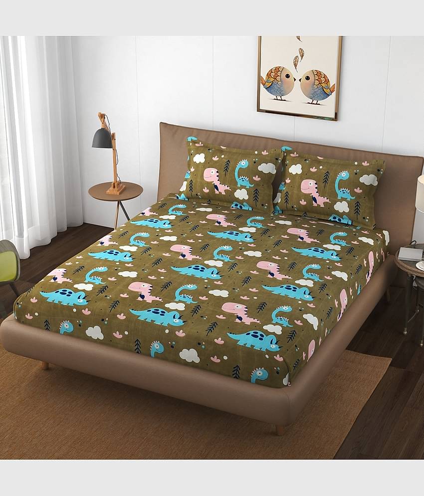 HIDECOR Microfiber Double Bedsheet ( Brown )