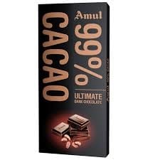 Amul 99% Cocoa ultimate Chocolate Bar 125 GRAM