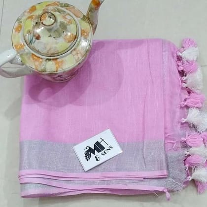 AWESOME LINEN COTTON PRINTED SAREE - 1881