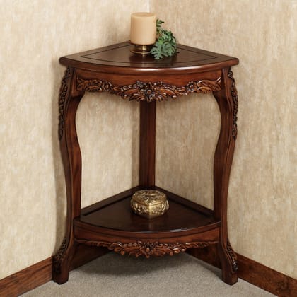 Handcrafted Sheesham Wood Corner Table