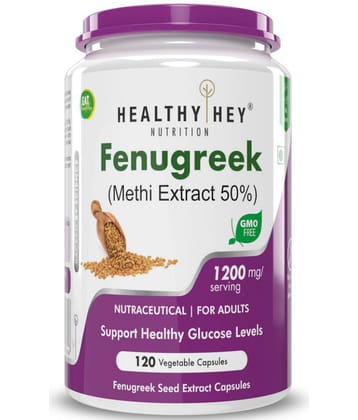 HEALTHYHEY NUTRITION Fenugreek Seed Extract Veg-Capsules 1200 mg Capsule