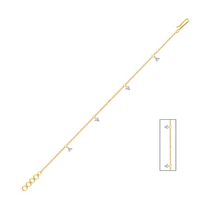 Senco Gold Tribal Arrow Diamond Bracelet (2 gram / 0.11 Ct / FG-SI / 18K Yellow Gold)