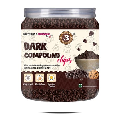 Brew Lab Dark Chocolate Chips & Milk Chocolate Chips | for Cake toppings Cooking & Baking Chips for Cakes, Cookies, Brownies, Muffins, Pancakes | Decoration & Baking | 500 gm x 2