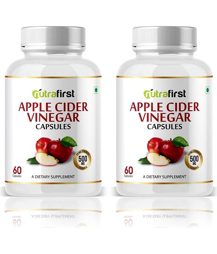 NutraFirst Apple Cider Vinegar Capsules, for weight management, enriched with Apple cider vinegar Extract, Vegeterian Capsule, 1B (2 x 120 Capsules)