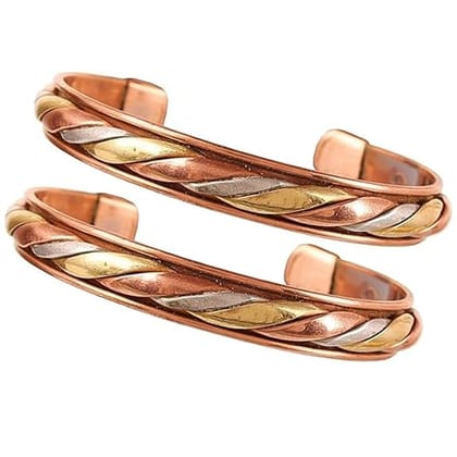 Prisha India Craft Pure Copper Kada for Men and Women  Copper Kada Copper Bracelet for Mens and womens