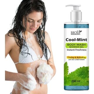 Broer Cool Mint Body Wash - Instant Freshness, Mint Infused, Anti-Sweat  Energizing (200 ml)