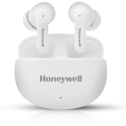 Honeywell Suono P2100 TWS Earbuds Bluetooth with 50H of Playtime, ENC Mode, 4xMics, Type C Fast Charging, Low Latency Mode for Gaming, Bluetooth V5.3- White