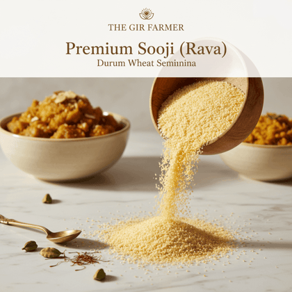 Organic Sooji (Rava) | Durum Wheat Semolina for Upma, Halwa & Breakfast Recipes