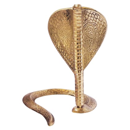 Copper Big Snake For Shivling � Heavy Naga Dev Ring, 7 Inch, Height : 7 Inch (ZMAS299 E)