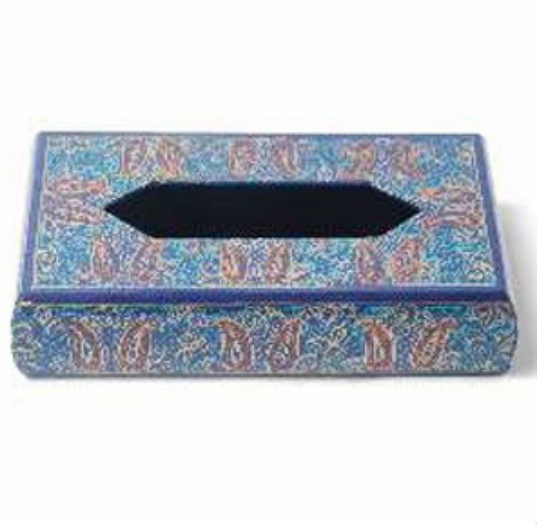 Paper Mache Tissue Box: Paisley Bloom