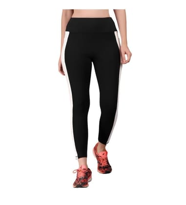 Women's Polyester Solid Ankle Length High Waisted Tights (Black, L)-PID61841 Women's Polyester Solid Ankle Length High Waisted Tights (Black, L)-PID61841