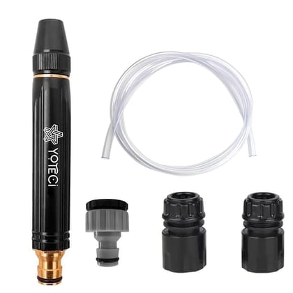 ONO'AVNI High Pressure Water Spray Gun for Car & Bike Washing | Adjustable Brass Jet Nozzle for Garden & Window Cleaning | Compatible with 1/2" Hose Pipe | Powerful Water Gun With 2 Meter Pipe