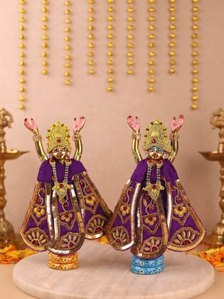 Divya Raas Purple Dhoti Patka for Gaur Nitai-Without Shringar / 2 inch