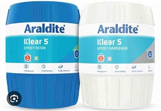 Klear Hardener and Resin Pack, 225gm, 5 Minutes Setting Time, Strong Colourless Bond