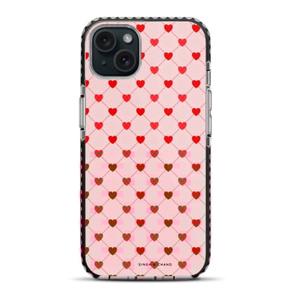 Pink Hearts iPhone 15 Plus Stride Phone Case-Stride