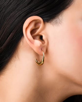 Tear Drop Hoops-18k Gold Plated