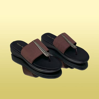 Classic Brown Slides-Brown / 38