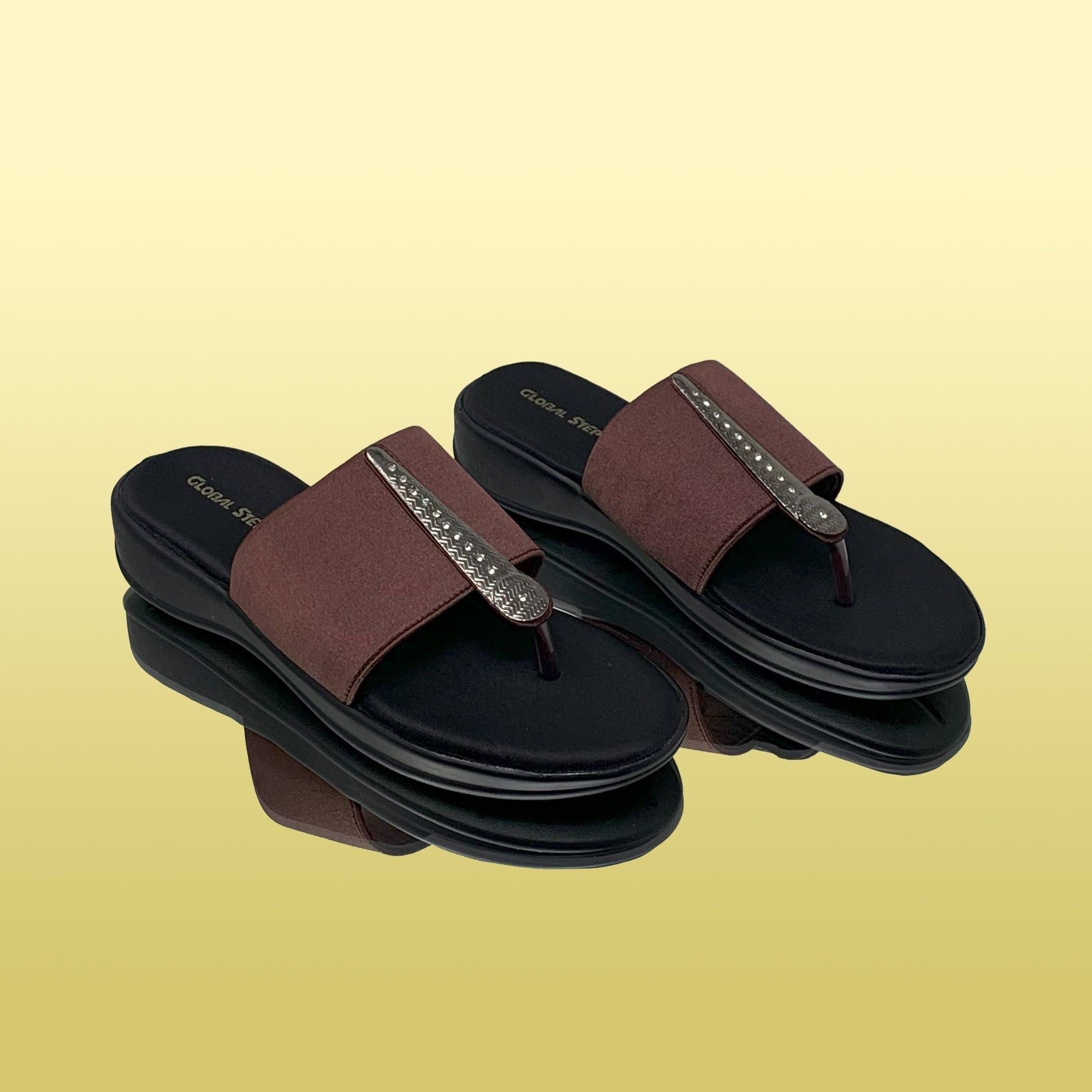 Classic Brown Slides-Brown / 38