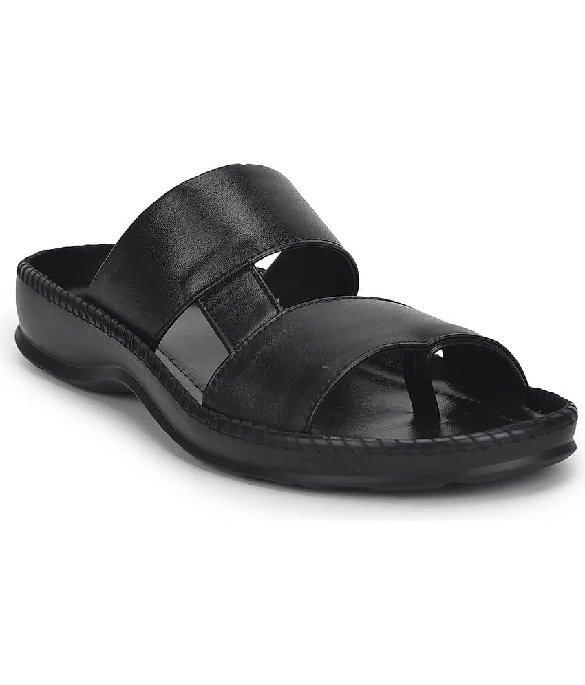 Liberty - Black Men's Leather Slipper