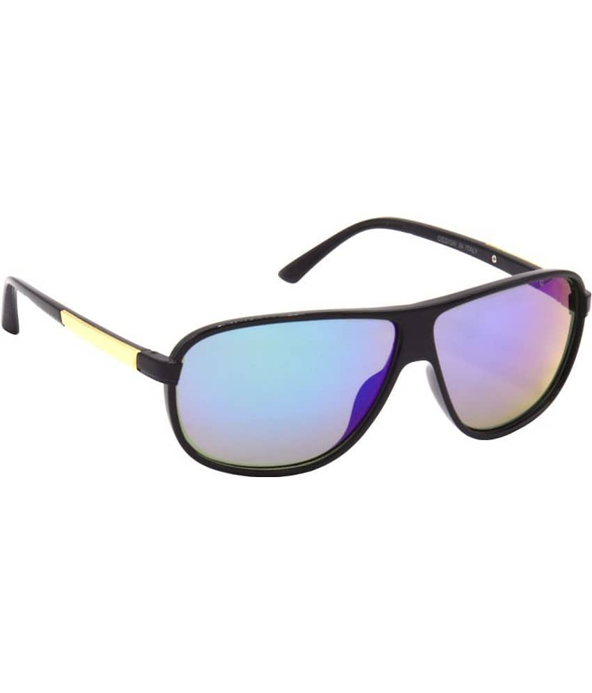 Hrinkar Black Rectangular Sunglasses ( Pack of 1 )