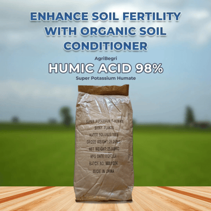 Agribegri Humic Acid 98% (Super Potassium Humate) Loose Bag Packing 25kg Pack of 10 - 270000 gm