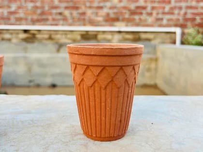 Traditional Terracotta Clay Kulhad (120ml) | Authentic Earthenware for Tea & Beverages | Daily Use-(Pack of 50)