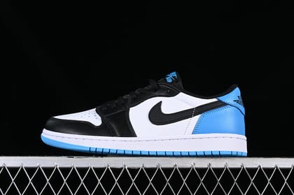 Air Jordan 1 AJ1 Retro Low - Black Dark/Powder Blue-Euro 41