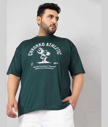 Chkokko Pack of 1 Polyester Regular Fit Men's T-Shirt ( Green )