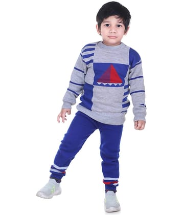 GTwo Pack of 1 Boys Woollen Blend Pullover Sweater ( Blue )